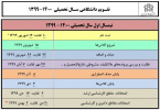 تقویم دانشگاهی سال تحصیلی 1400-1399